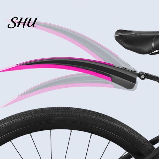 Durable Bicycle Wings 2Pcs Bike Mudguard Set Front Rear Fenders High Strength Accessories Anti-fouling Design Universal Easy to Install Rust-free
