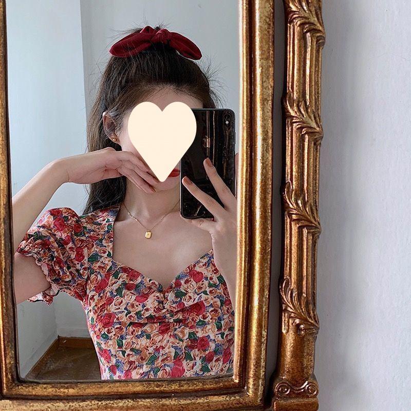 

Юбка с французским винтажным цветочным принтом - Летняя коллекция 2025 Fairy Forest S