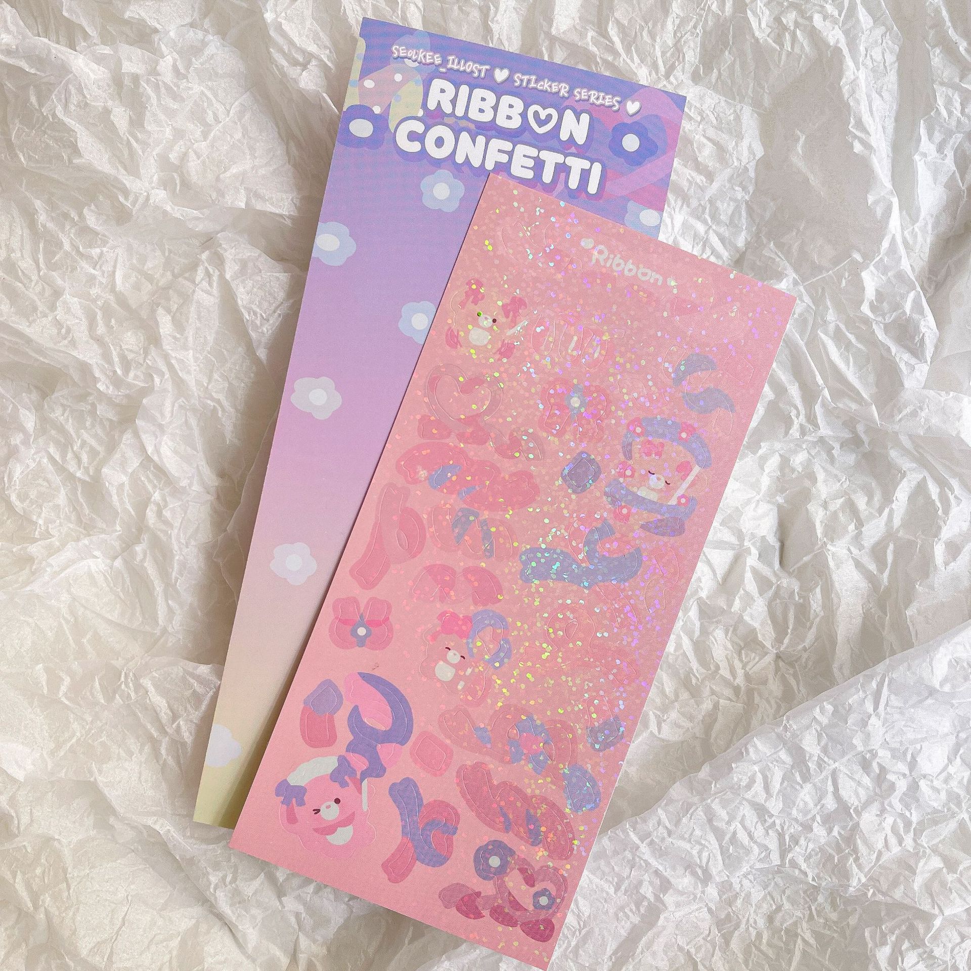 Маленький медведь Кролик Торт Сверкающий BlingBling Лазерная Наклейка Ручная Учетная — фото 5