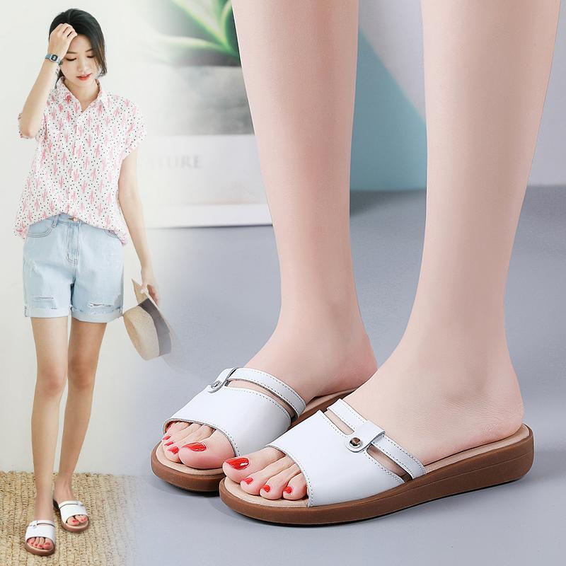 2025 Summer Women Wedge Sandals Premium Orthopedic Open Toe Sandals Vintage Anti-slip Leather Casual Female Platform Retro Shoes