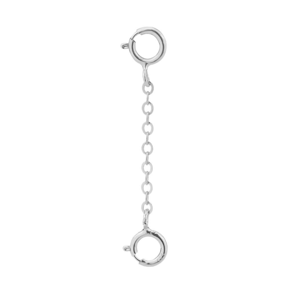 S925 Sterling Silver Double Buckle Safety Extension Chain for Bracelets and Necklaces