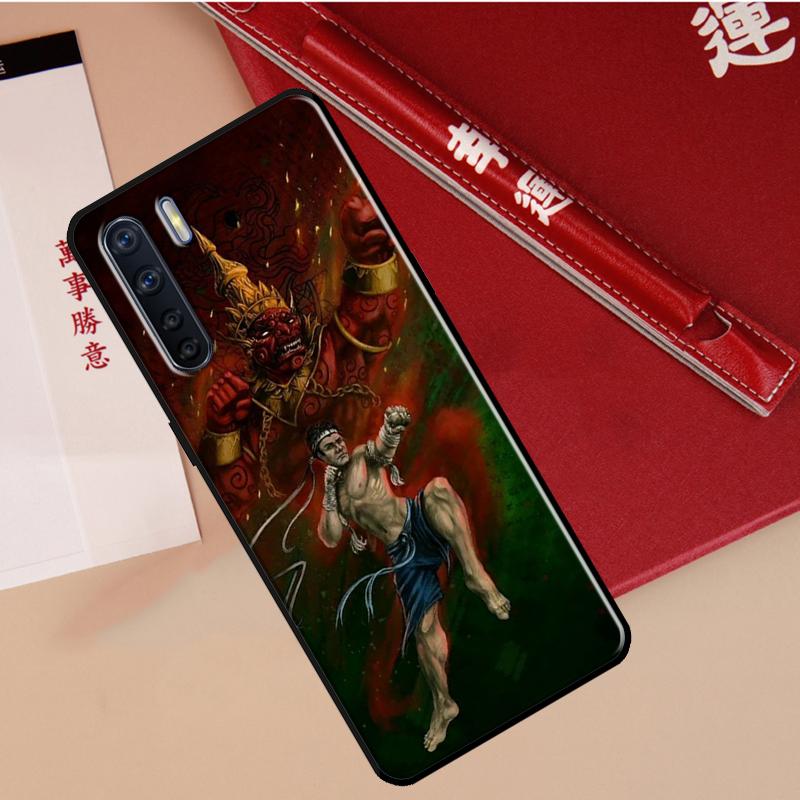 Muay Thai Martial Art Case For Oppo A40 A78 A54 A74 A94 A17 A57 A77 A76 A16 A96 A18 A60 A80 A38 A58 A98 A15 A5 Pro