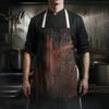 Spooky Kitchen Decor Halloween Butcher Apron with Realistic Blood Stain Washable Protective Work Apron Cosplay Devil Outfit Horror Costume Prop for
