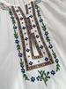 Elegant Ethnic Floral Embroidered Puff Sleeve Shirt for Women