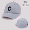 Gorra de Béisbol para Bebé Letra C Linda de Color Sólido Sombrero de Sol para Niños Pequeños con Orejas Verano Ajustable Niños Niño Niña Gorra de Visera