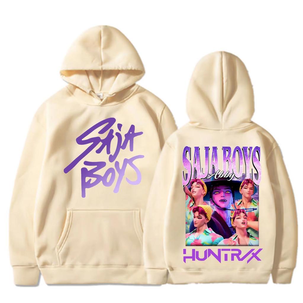 K-Pop Dämonenjäger Herbst Winter Hoodie Abby Saja Jungen Grafikdruck Harajuku Pullover Tops Mann Frau Sweatshirt Fans Geschenk