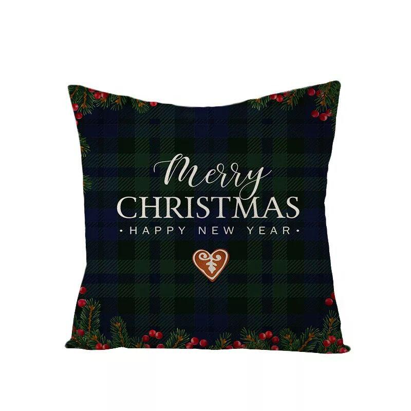 Linen Christmas Pillowcase Home Christmas Sofa Pillowcase Christmas