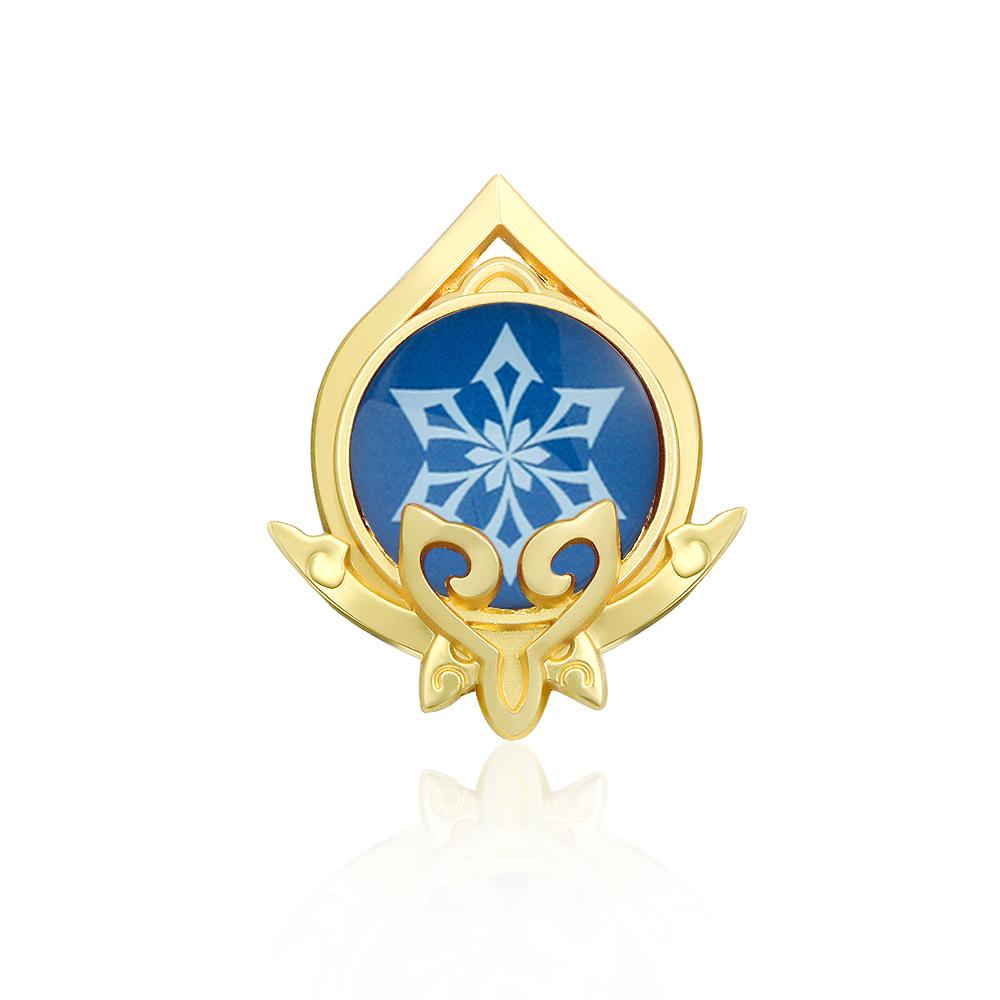 Game Genshin Impact Xiao Wendi Tartaglia Pins Brooch Cosplay Badge Costume Props Mask Luminous Metal Pin Brooch Accessories Gift