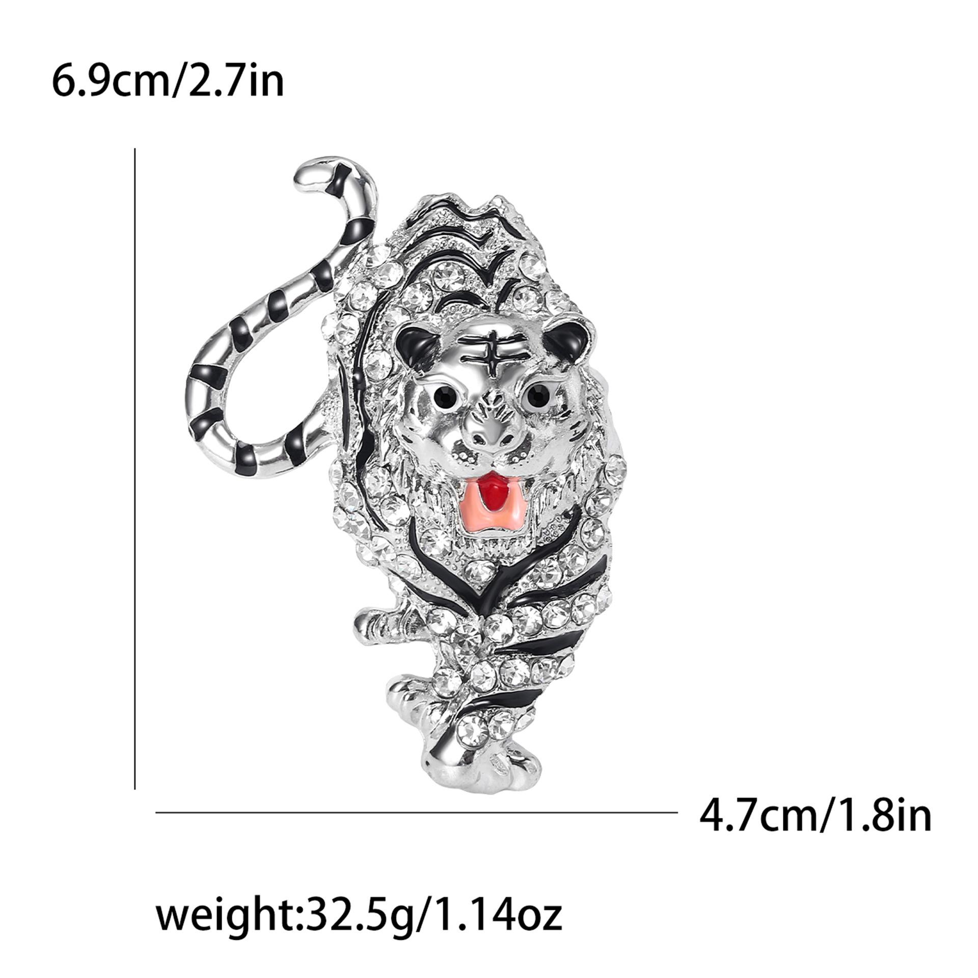 

Творческая серия зодиака Бриллиантовая брошь тигра Пальто фиксированная булавка модные атмосферные украшения