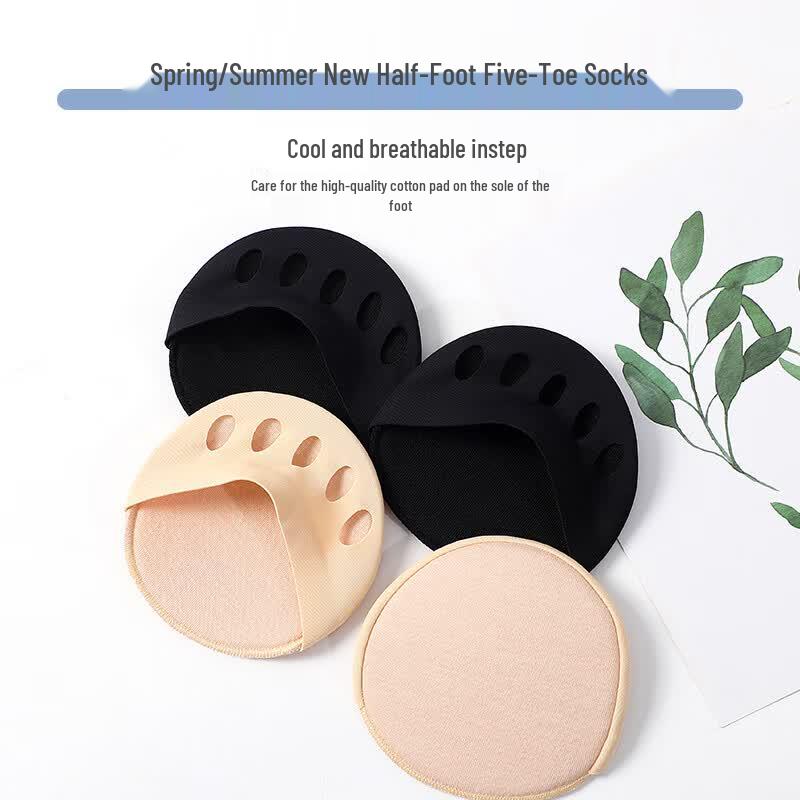 Langsaw Women's Silicone Open Toe Invisible Forefoot Socks