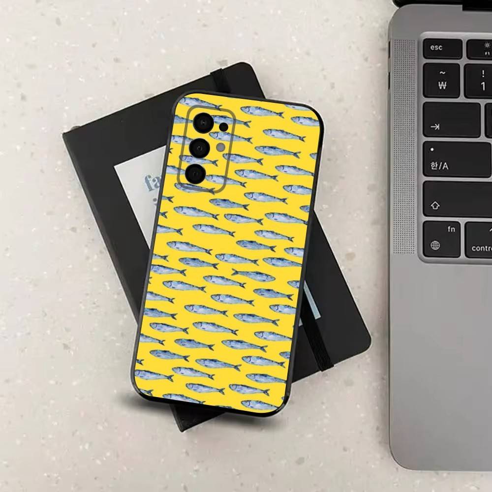 

Sardines Ocean For Samsung Galaxy A53,31,52,72,41,Note,J7,8,9,5G,22,73,32,71, Soft Black Silicone Case SamsungNote20