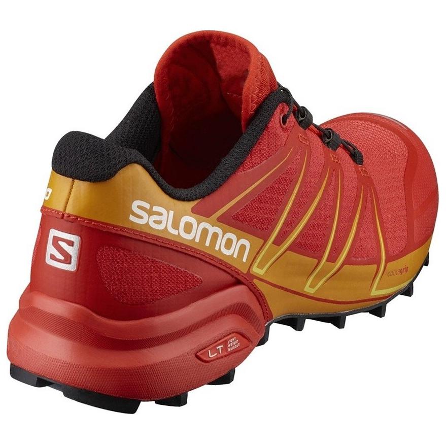 Salomon Speedcross Pro Comfortable Durable Low-Top Running Shoes Men sneaker Red Yellow 392390
