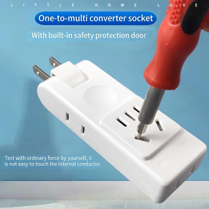 Wall Outlet Extension Electrical Socket 180 Degree Plug Adapter Mexico Canada Travel Adapter Portable Power Adapter