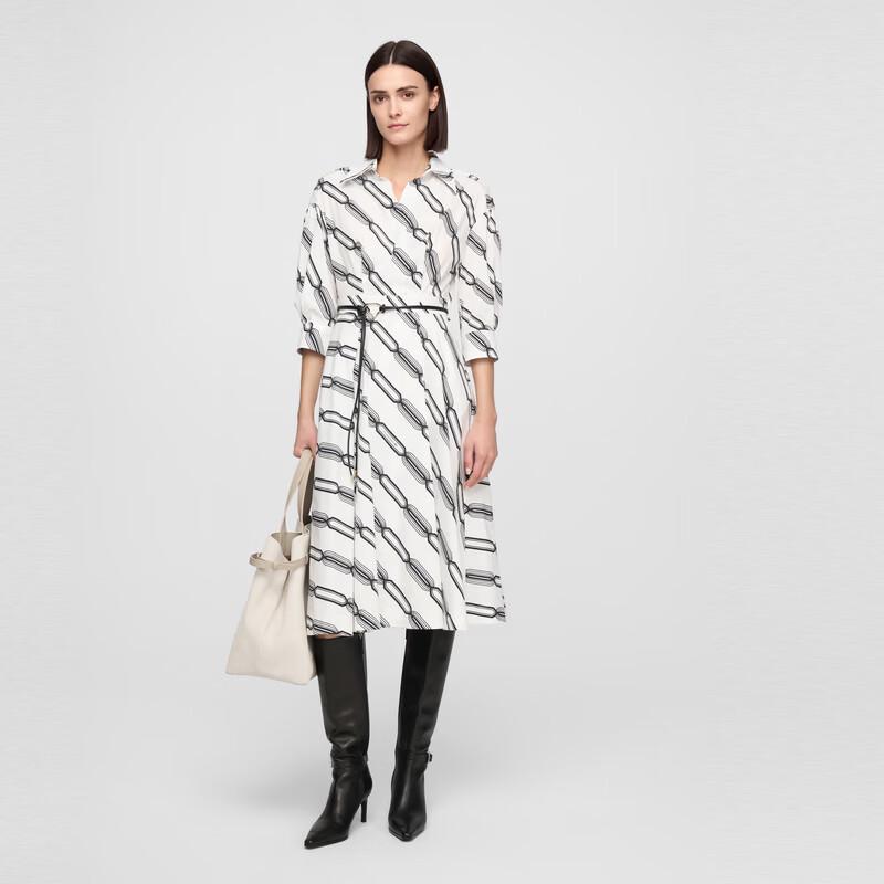 ELLASSAY Women s Long Sleeve A-Line Midi Dress XS
