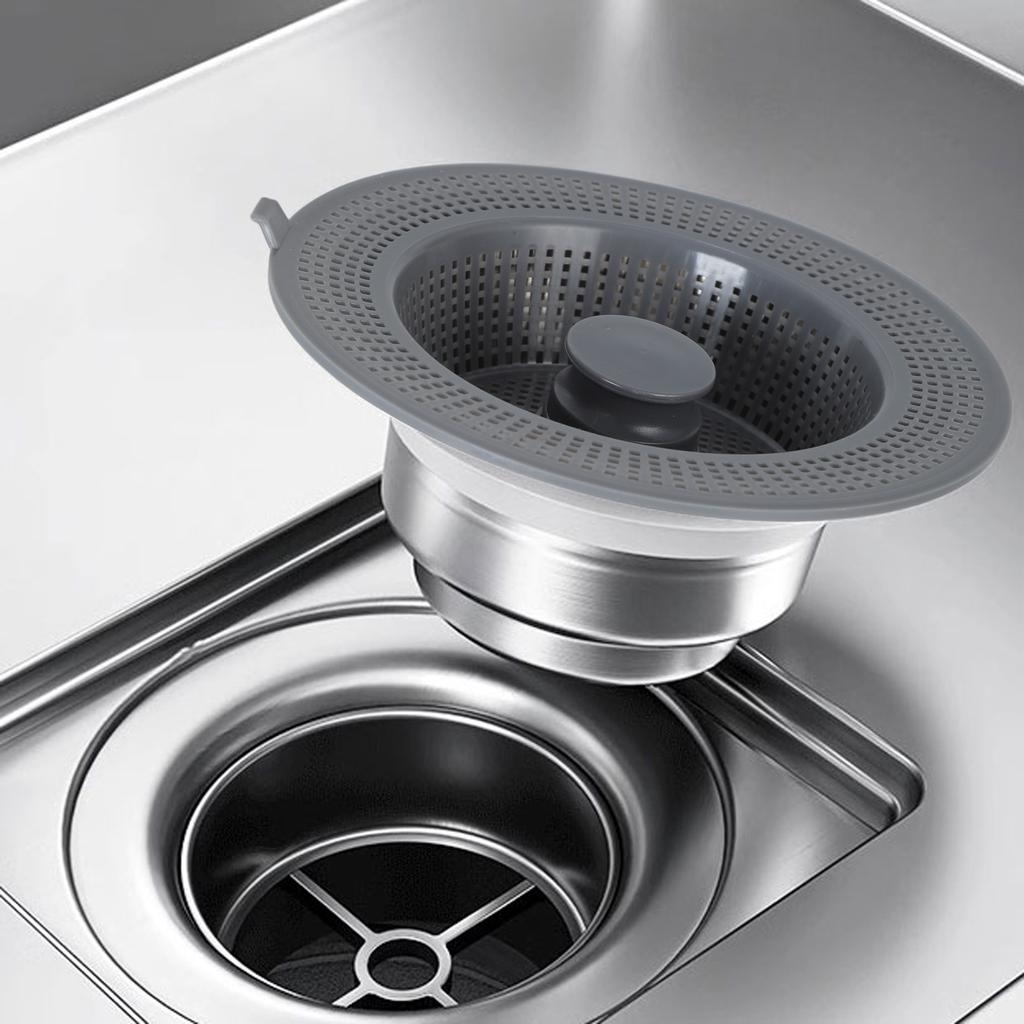 Universal Kitchen Sink Drain Strainer Stainless Steel Practical Sink Filter Efficient Filtering Kitchen Sink Plugs