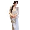 French Pajamas Women's Spring and Autumn 1011 New High-end Butterfly Jacquard Long-sleeved Trousers Loungewear Set Can Be Worn Outside