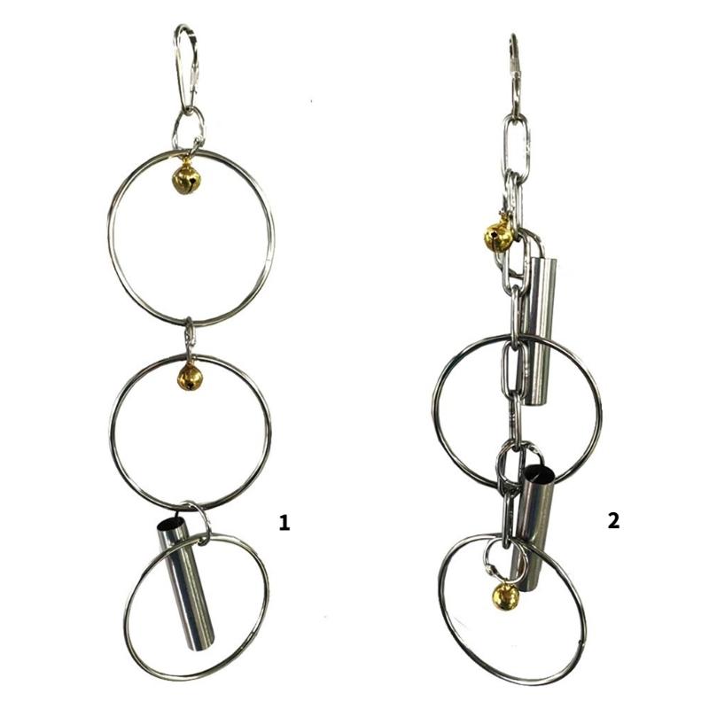 Stainless Steel Bird Swing Toy For Small Parrots Safe Chewable Chain Perch With Metal Materials