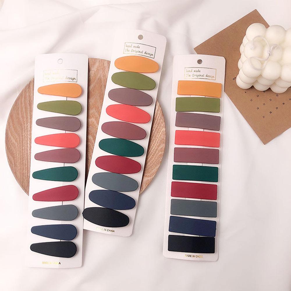 

New Frosted Macaron Morandi Colors Fashion Frosted Hair Clips Hair Accessories BB Clips Hairpins