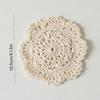 1pcs Woven Hollow Out Coaster, Modern Polyester Drink Coaster For Home,Solid Color Coasters For Insulation, Kitchen, Dining Room, Bedroom