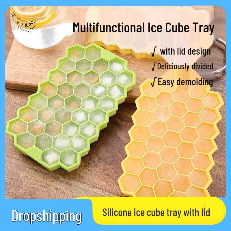 Honeycomb Silicone Ice Cube Tray - Quick Freeze Mold