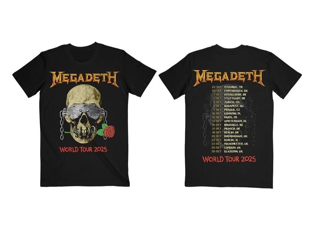 RARE! Megadeth Public Enemy World Tour 2026 T-shirt 2 sided All Size S-5XL S
