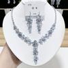 Collana Ciondolo Fiore Multicolore Zirconia, Orecchini, Set Gioielli, Choker Donna Sposa Matrimonio Banchetto Festa Quotidiano
