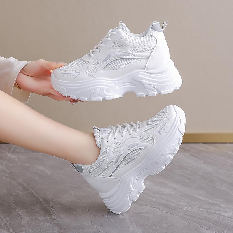 Fashion New Round Toe Breathable Sexy Casual Sneakers Spring/Autumn Comfortable Non-Slip Lace-Up Walking Shoes For Women