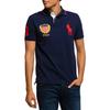 Polo SS24 Λογότυπο Big Pony Κεντημένο Κοντομάνικο Πόλο Ανδρικά τοπ Ναυτικό Μπλε 710803454-002