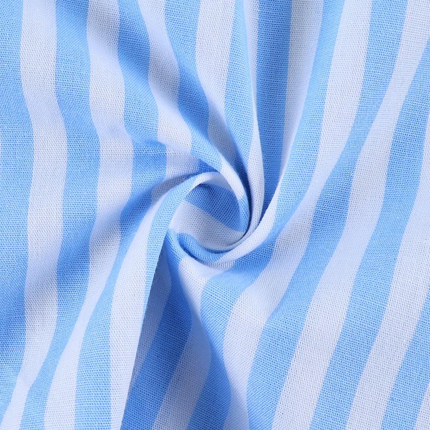 New European and American striped short-sleeved shorts pure cotton two-piece set soft and comfortable pajamas women's loungewear