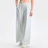 Fila Athletics Solid Color Simple Loose Wide Leg Knitted Sports Pants Women Bottoms Moon-Silver-Gray A11W431614F-GN