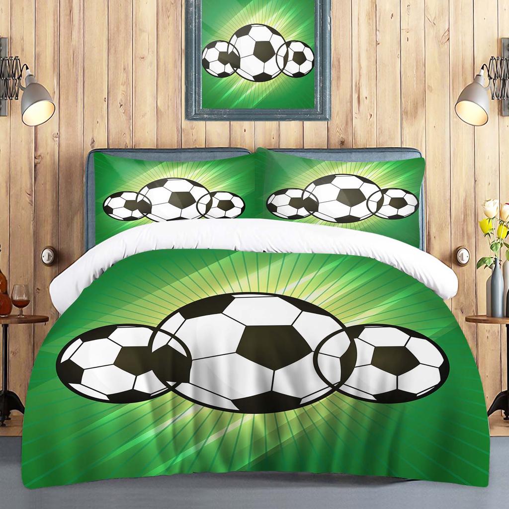 Football Duvet Cover Set Comforte Printed Cartoon Twin Size Bedding Sets Christmas Gifts 3-piece
