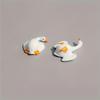 Cute White Goose Ornaments-Resin Handmade Table Decorations, Suitable for Home and Garden Decoration