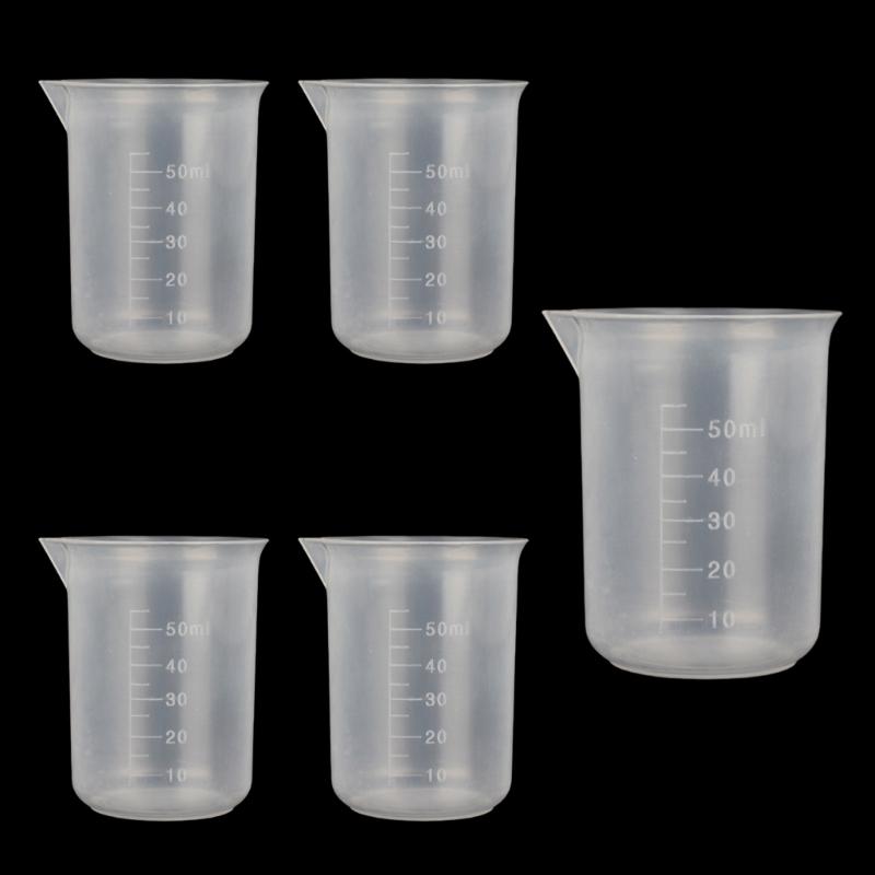 

5 шт. мерных стаканов со шкалой, стакан для смешивания жидкостей, лабораторные градуированные мензурки для жидкостей, краски, кухни, приготовления пищи, лабораторных экспериментов