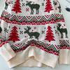 Herbst Winter Damen College Stil Gestrickter Weihnachts Rentier Pullover Oberteile für Mädchen