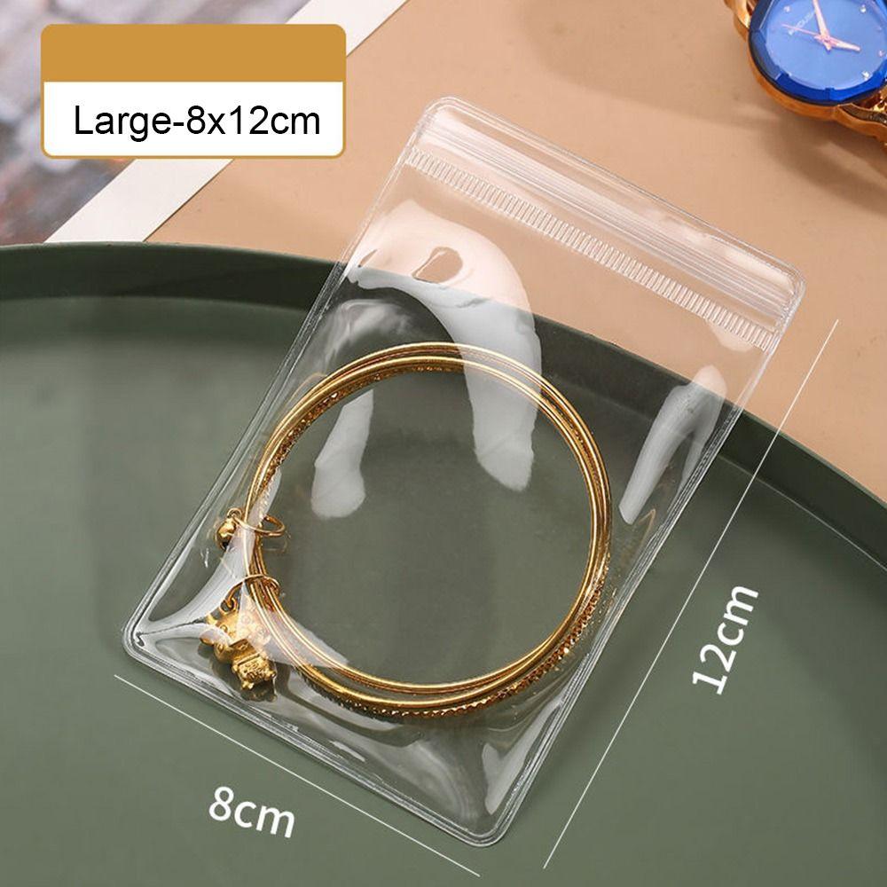 

Gift Packaging Self Sealing Bag PVC Plastic Zip Lock Bags Wide Use Reclosable 10pcs Large-8x12cm
