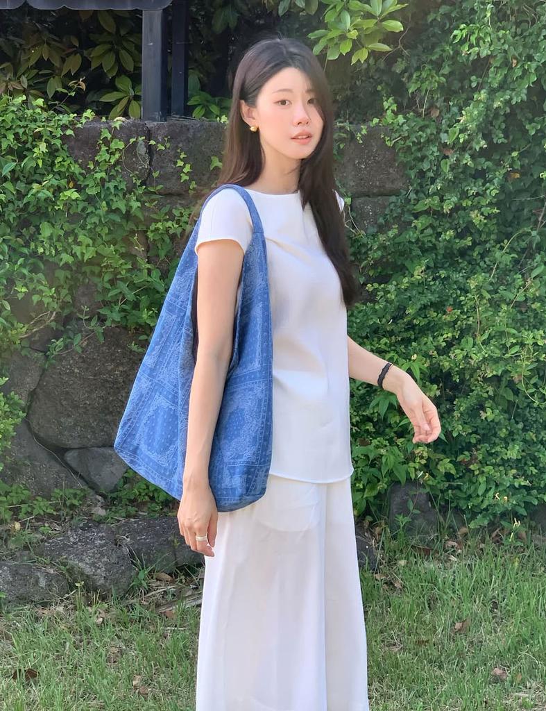 Maisondeu More Denim Paisley Hobo Bag