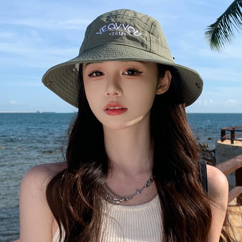 

Летняя новая шляпа женская для активного отдыха, путешествий, альпинизма, шляпа-ведро, летняя, на пуговице, с эластичным шнурком, солнцезащитная, с защитой от солнца Average size