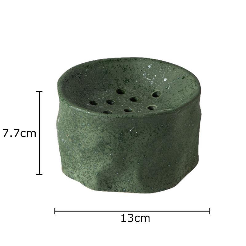 

Japanese Wabi-sabi Style Ceramic Vase Flower Pot Desk Decoration Ornaments Flowers Arrangement Floral Vases Room Aesthetic Decor зелений