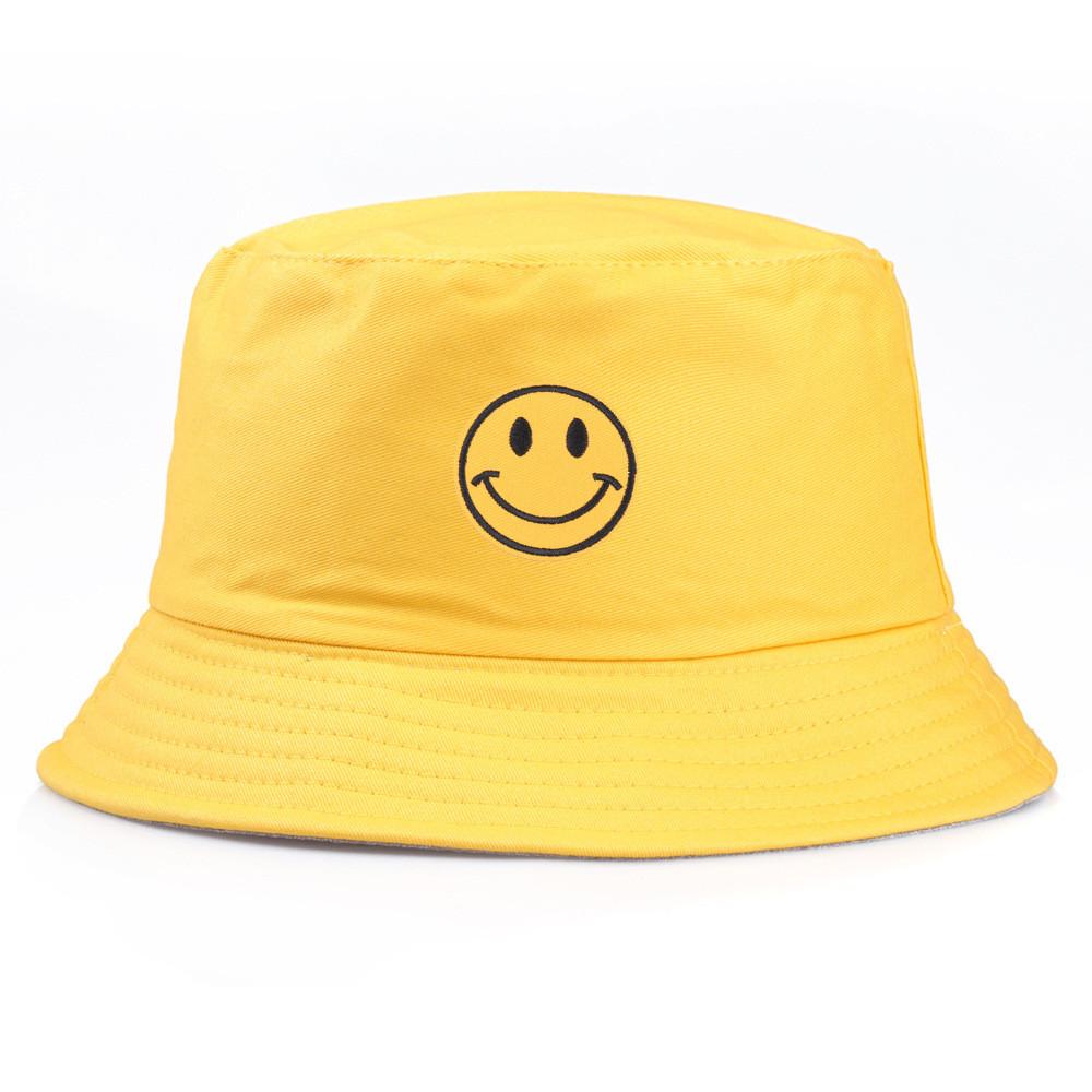 Cotton Embroidered Fisherman Hat With Sun Protection For Summer Beach And Casual Wear