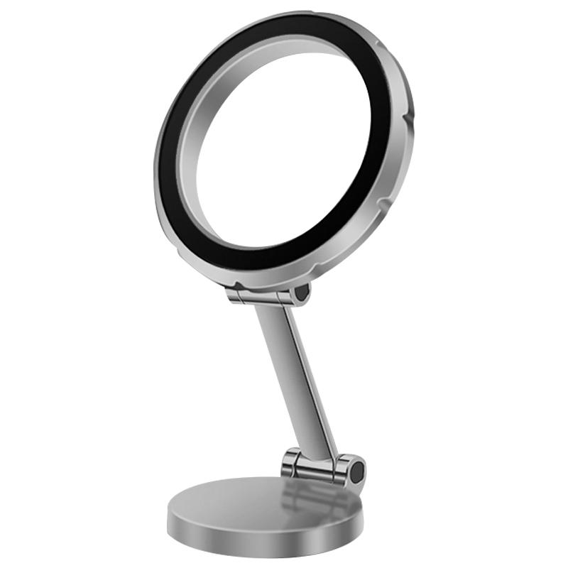 

G118 Dashboardcar Phone Mount Stand 1080-Degree Rotating Folding Magnetic Phone Holder Silver