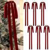 6Pcs Velvet Christmas Bows Extra Large Festive Ribbon Decor for Wreaths Tree Toppers Gift Wrapping Reusable Holiday Decorations