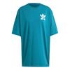 Originals Treffy Walks Comfortable Loose Fit Round Neck Short Sleeve Drop Shoulder T-Shirt Women Tops Traditional-Cyan IX7652