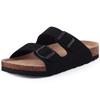 Fashion Smile Men New Cow Suede Clogs Soft Cork Footbed Men Mules Slippers Fashion Men House Sandals With Arch Support Men Beach Sandals