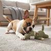 Lying Wolf Outline Plush Dog Chew Toy Interactive Pet Play Doll  Teething Puppy Breeds