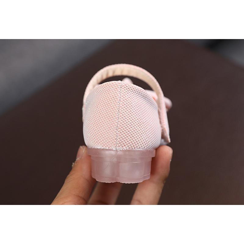 Glitzernde Lederschuhe im koreanischen Stil für Mädchen mit Strassschleife – Prinzessinnenschuhe mit niedrigem Absatz, Tanzschuhe für Kinder