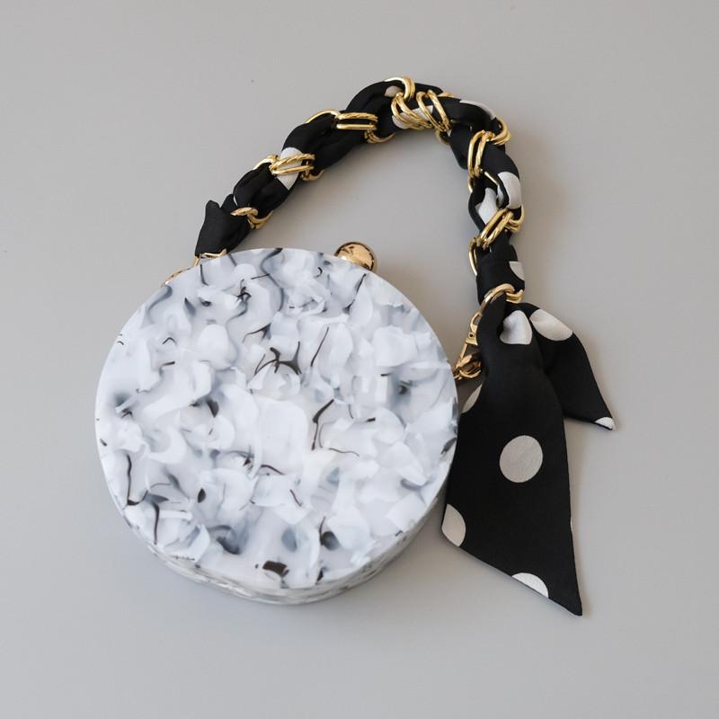 Neue Mode Frühling Sommer Frau Handtasche Zubehör Teil Ketten Abnehmbare Ersatz Red Dot Seide Scarve Strap Frauen DIY Kette