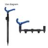 Carp Fishing Rod Rest Head Fishing Rod Butt Rests Fishing Rod Gripper with Thread M3/8 Fishing Pod Holder Fishing Parts
