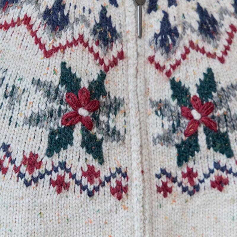 MAXZA Nordic Snow Knit Zip Cardigan Ze12qd003na