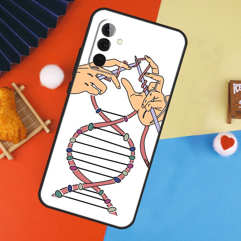 Retro DNA Science Illustration Case For Samsung Galaxy A54 A34 A14 A55 A35 A33 A53 A13 A23 A17 A06 A16 A56 A36 A52 A32 A15