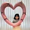 Bow Heart-shaped Balloon With Bow Sticker Girlfriend Birthday Party Decoration Props Wedding Decoration